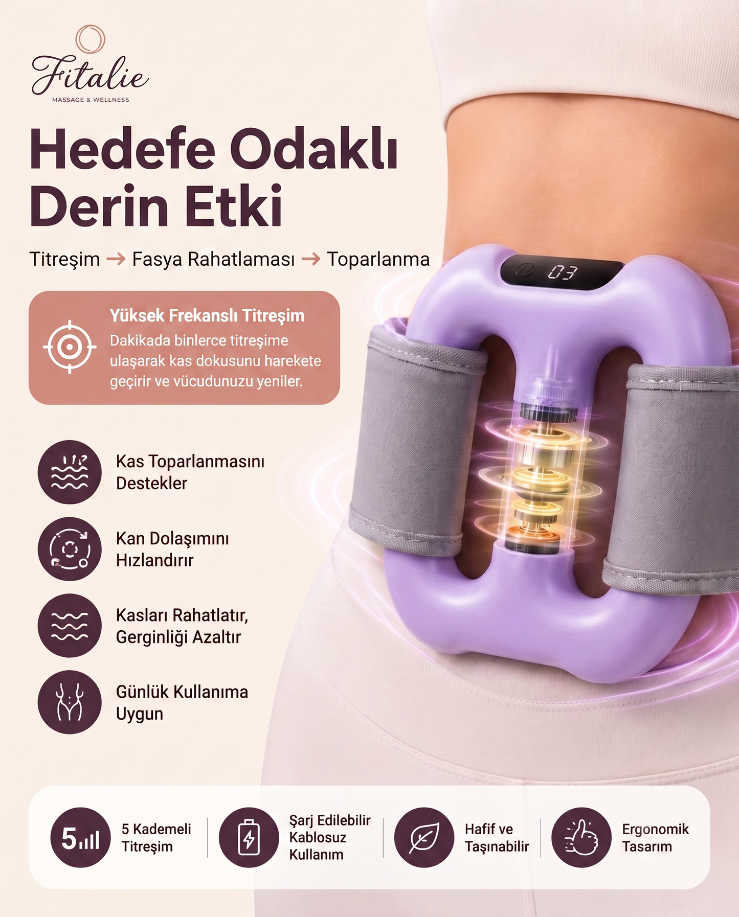 Fitalie Titreşimli Fasya Masaj Halkası